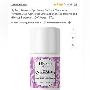 NWT Lilyana 1.7 oz eye cream